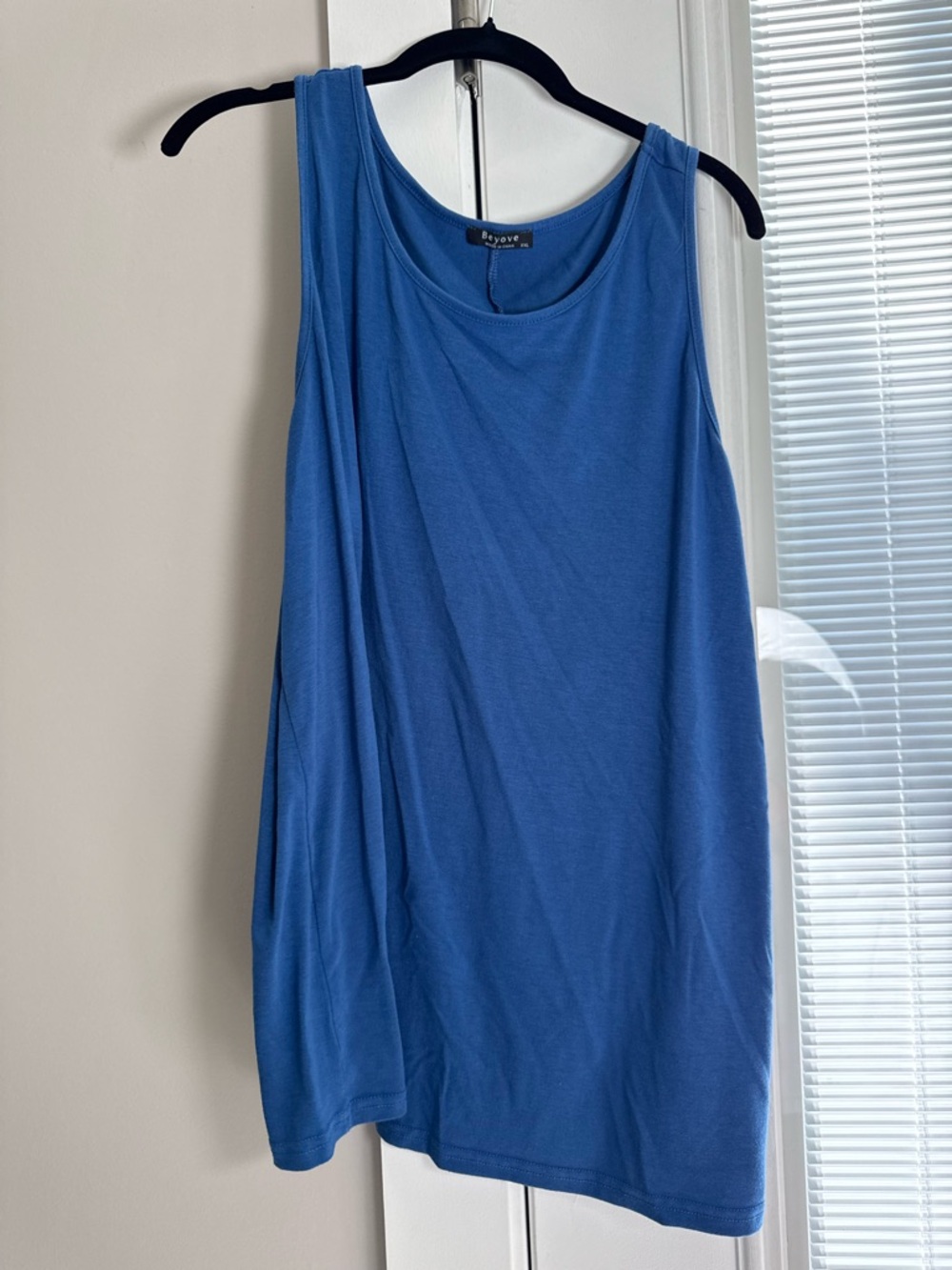 Bayore Blue Scoop Neck Tank Top - Women's Classic Fit